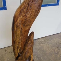 AFTER EARTHWOOD Oiled with Haarlem Oil Whale and Calf wooden sculpture fron Hawaiian rainforest timber